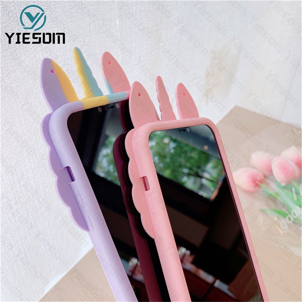 Ốp Điện Thoại Hình Kỳ Lân Cầu Vồng Gắn Dây Đeo Cho OPPO A54 A16 A15 A15S A12 A7 A5S A3S A52 A92 A31 A5 A9 2020 A39 A59 F5 F9