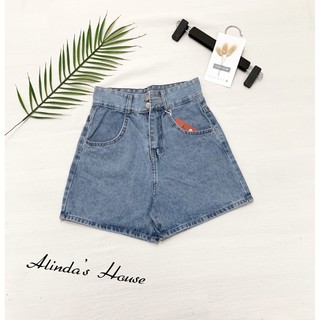 [ FREESHIP Ođ ] Quần Sooc Jean Cạp Cao Dáng Basic Fullsize S,M,L