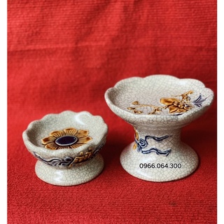 Chân nến men rạn bát tràng