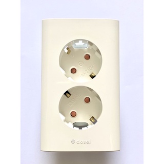 Ổ cắm điện Hàn Quốc 16A âm tường. Loại 2 lỗ DLC 2218 điện áp 16A - 250V~