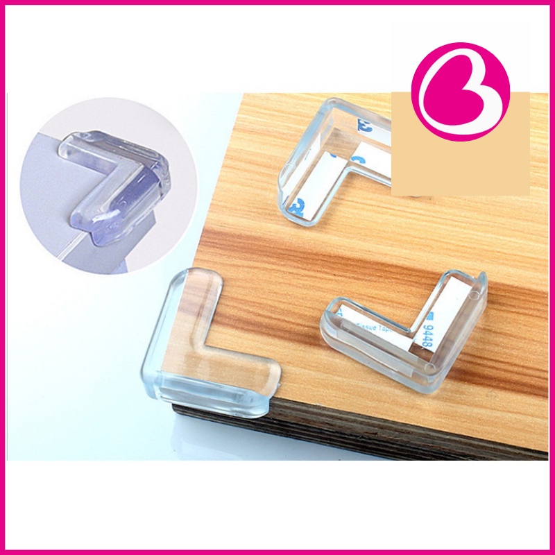 SET 4 Miếng Dán Góc Bàn Trong Suốt An Toàn Cho Bé Giúp Tránh Va Chạm Góc Bàn