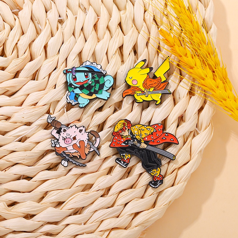 Ghim cài áo QIHE JEWELRY hình hoạt hình cho bạn bè