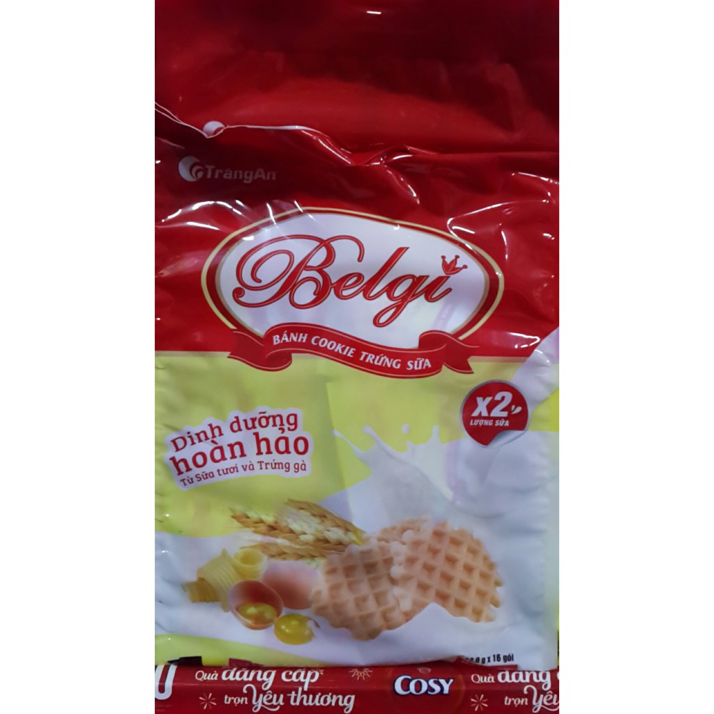 Bánh Trứng Sữa Belgi Tràng An úi 250g (18 chiếc x 13,88g/chiếc)