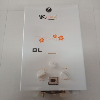BÌNH NÓNG LẠNH GAS AKURA 8L DÙNG GAS TRỰC TIẾP CÓ ĐỒNG HỒ hiển thị nhiệt độ