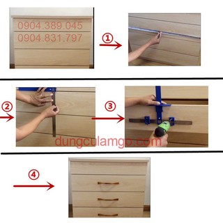 Cữ định vị lắp tay nắm tủ bếp