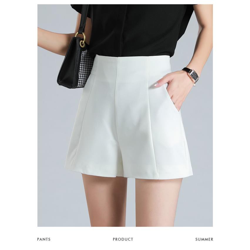 Quần Short Thun Nữ Mặc Nhà Lưng Cao LyLy Quần Đùi Nữ Ống Rộng Ngắn Đẹp, Sooc Cộc Màu Trắng Đen Hàn Quốc QD004 | BigBuy360 - bigbuy360.vn