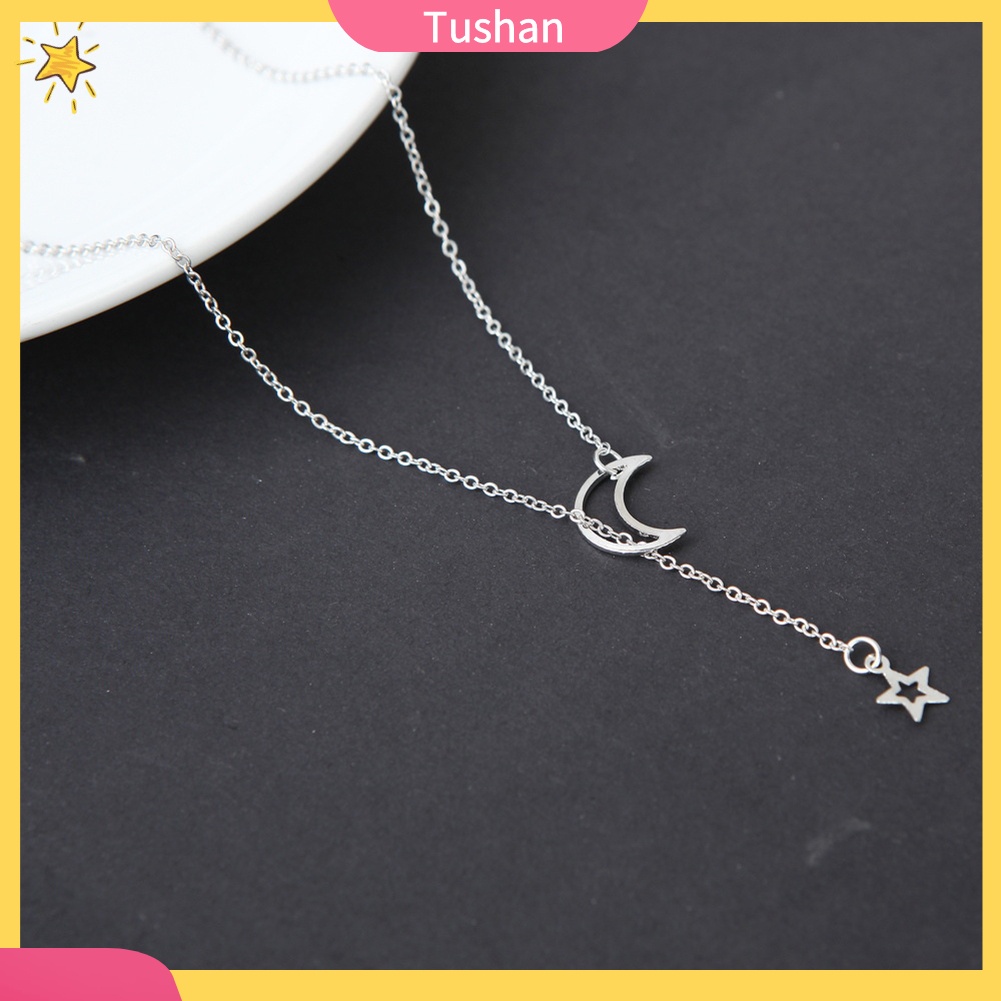 Vòng cổ choker mặt trăng và ngôi sao tush _