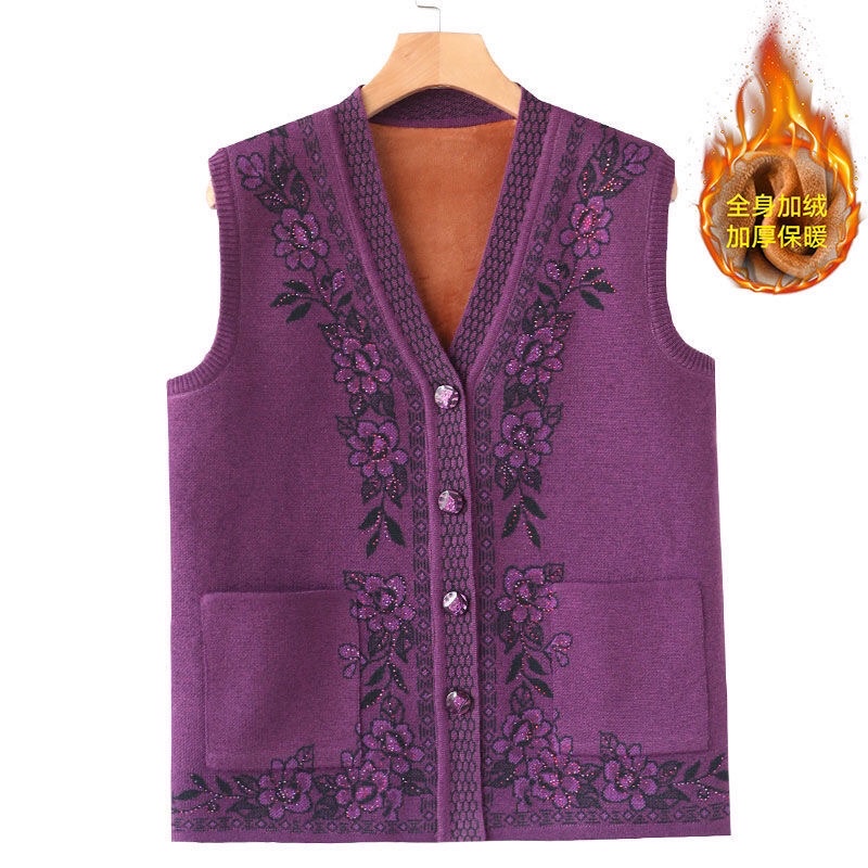 Áo khoác len gile trung niên lót nhung cực ấm | BigBuy360 - bigbuy360.vn