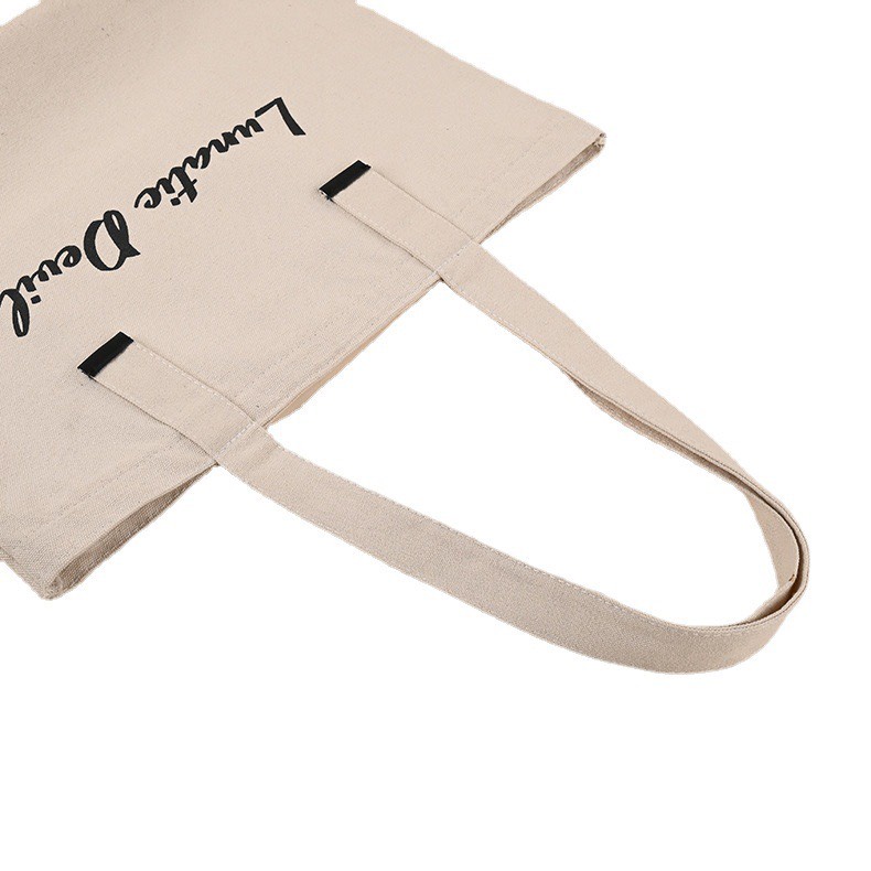 Túi tote HAZIN vải canvas ulzzang unisex họa tiết chữ Lunatic có túi nhỏ bên trong HZ58