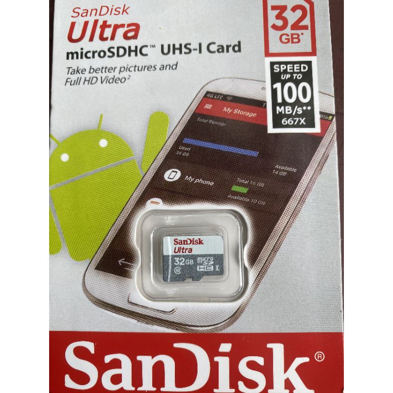{CHẤT LƯỢNG} Thẻ nhớ microSDHC Sandisk 32GB upto 100MB/s - SẴN HÀNG