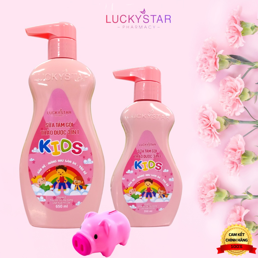 [FMCGTT30K2 giảm 30K đơn 99K] Sữa Tắm Gội Thảo Dược 3IN1 Kids Lucky Star