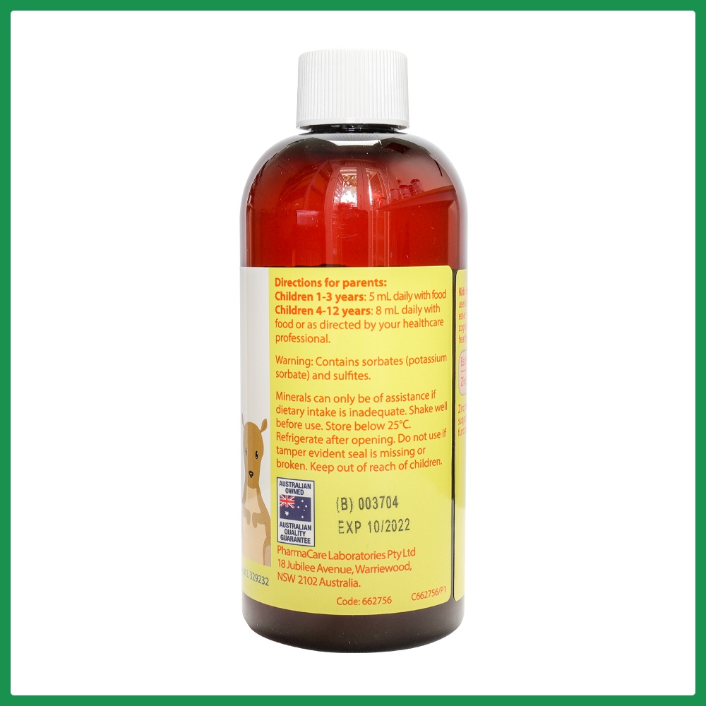 Siro Uống Nature's Way Kids Smart Liquid Zinc Bổ Sung Kẽm, Tăng Sức Đề Kháng Cho Bé 200ml