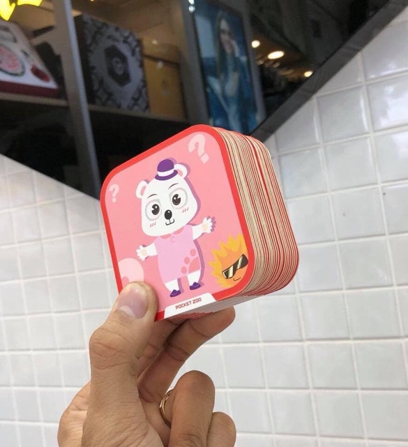 Bộ thẻ hình ảnh animal 4D hình con vật - Neobear Pocket Zoo – Thẻ 4D vườn thú ảo