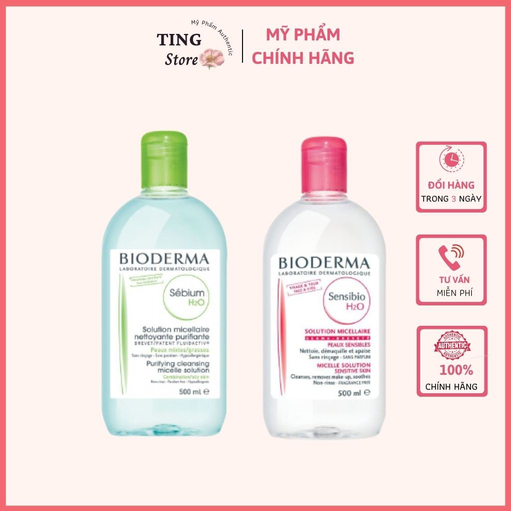 Nước Tẩy Trang Bioderma Créaline H2O 500ml đầy đủ bill GIÁ CỰC TỐT