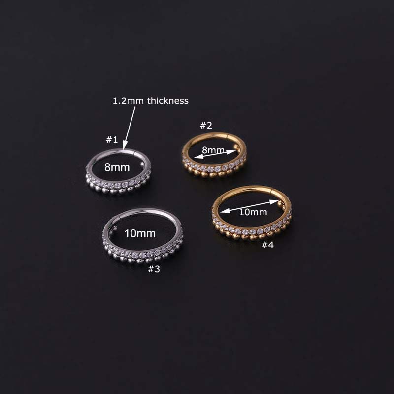 1 Khuyên Tai Tròn Bằng Thép Không Gỉ 16G