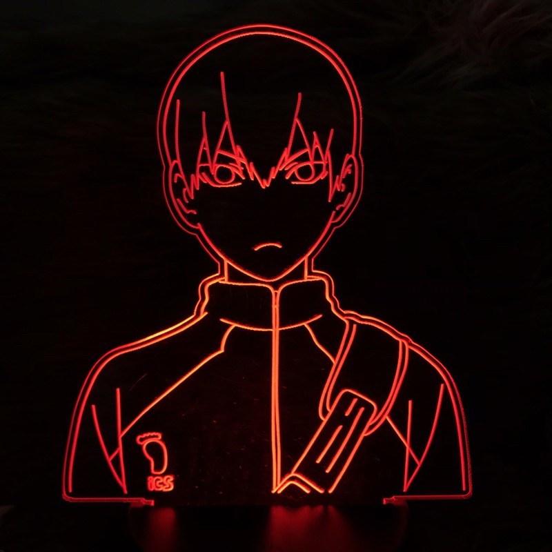 Đèn led 3d Anime để bàn hình nhân vật Haikyuu Quà tặng remote điều khiển 16 màu