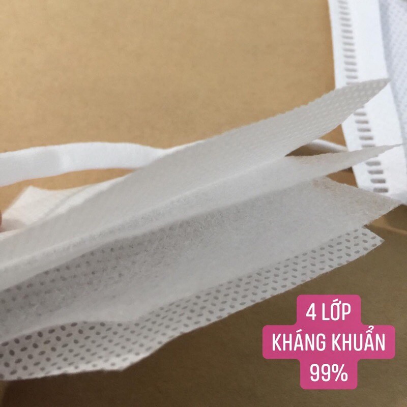 Khẩu trang 3D Mask 4 lớp kháng khuẩn thiết kế siêu vừa vặn màu trắng Khánh An | BigBuy360 - bigbuy360.vn