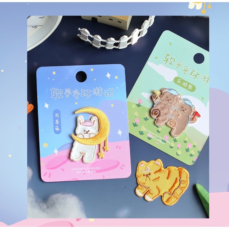 Sticker Dán ủi Con Vật Siêu Kute Dễ Thương