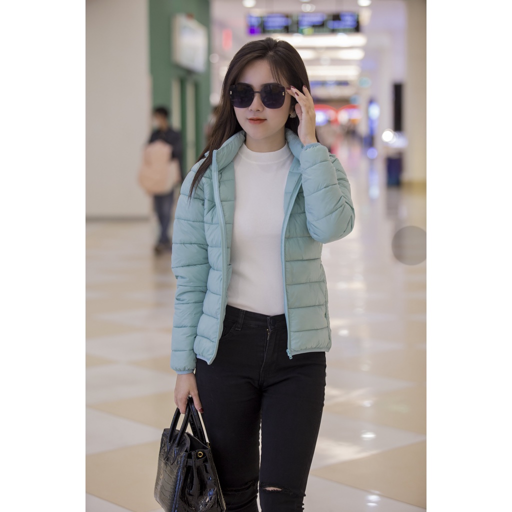 Áo phao nữ siêu nhẹ có mũ siêu ấm | BigBuy360 - bigbuy360.vn