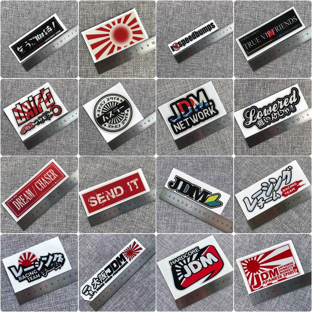 JDM Sticker Phản Quang Họa Tiết 2021 (50 Kiểu) Dùng Trang Trí Mũ Bảo Hiểm Trang trí ô tô và xe máy