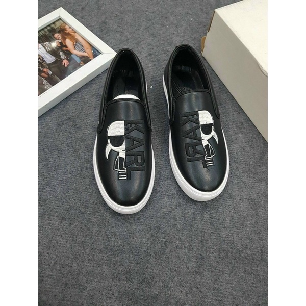 Giầy karl ông già đeo kính - giày slipon da nam