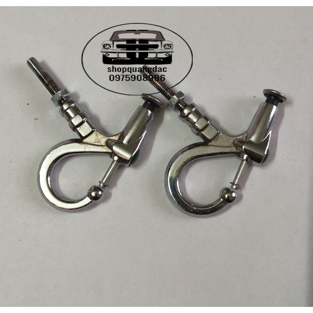 1 Đôi Móc treo Đồ xe máy nhôm có nút bấm kiểu 3