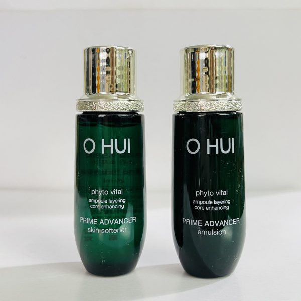 Set Nước Hoa Hồng, Sữa Dưỡng Ohui Prime Advancer Xanh Hàng Mini Tách Set 2 sp