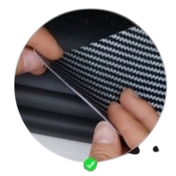 Bộ miếng dán bậc cửa và dán cốp hãng Mitsubishi chống trầy bằng sợi Carbon - Nội Thất Xế Cưng