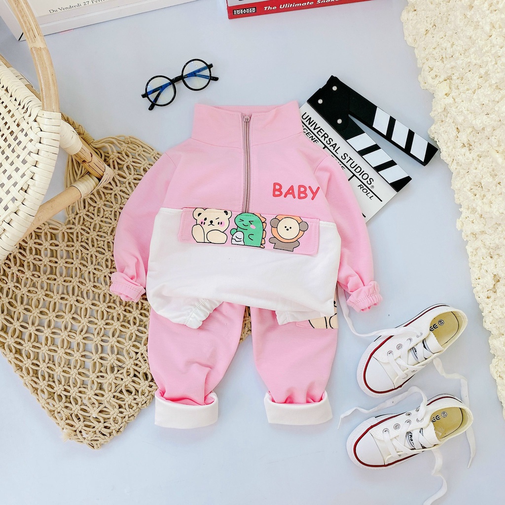 Bộ đồ thu đông dài tay cho bé trai và gái từ 8-18kg