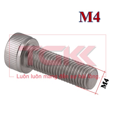 Bulong LGC đầu trụ inox 304 M4.0 (75mm-120mm)