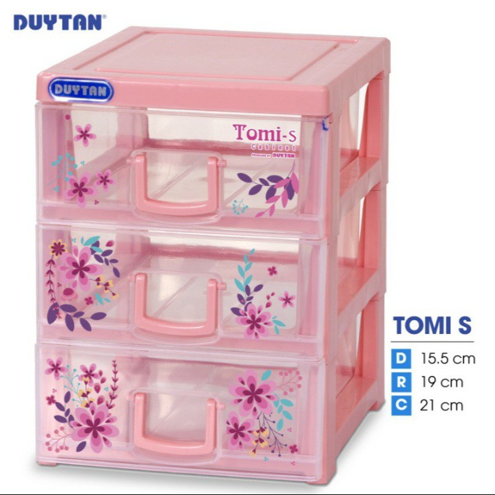 Tủ nhựa mini Duy Tân Tomi S - 3 ngăn