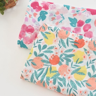 Vải cotton mỏng họa tiết trái cây may áo sơ mi/đồ mặc nhà và làm thủ công