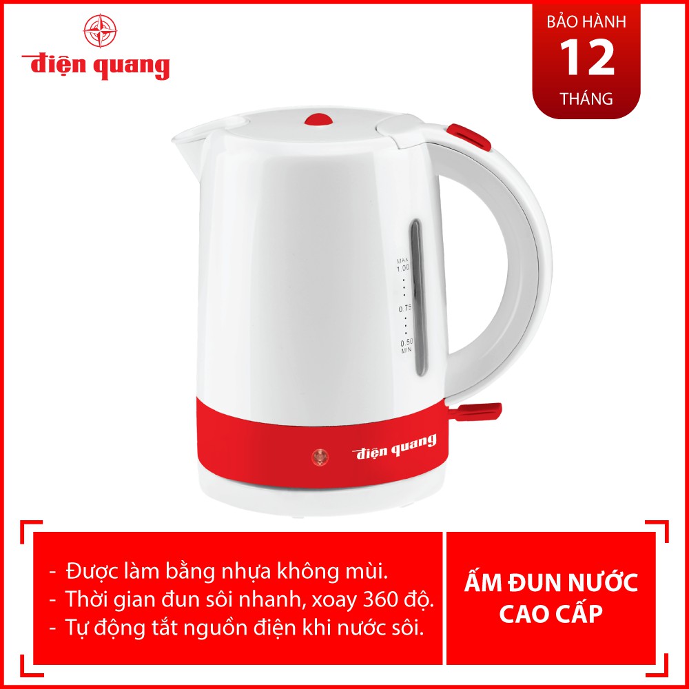 Ấm đun nước siêu tốc Điện Quang ĐQ EKT03 1815 (1800,1.5L,thân nhựa)