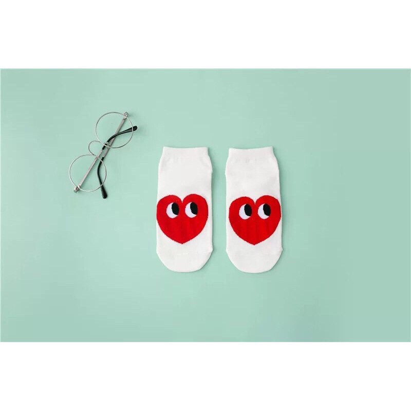 [Siêu rẻ] Tất ngắn cổ phong cách Hàn Quốc trái tim