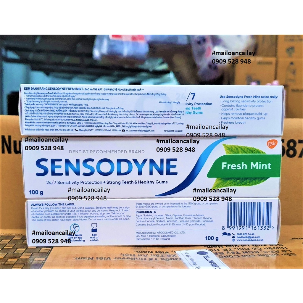 Kem Đánh Răng SENSODYNE Fresh Mint Xanh Lá 100g
