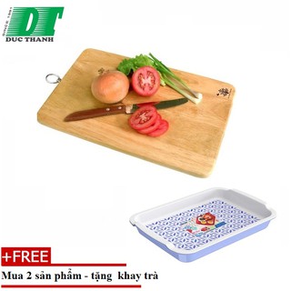 Thớt chữ nhật có khoen xoay Đức Thành 04021-MUA 2 SẢN PHẨM TẶNG KÈM KHAY TRÀ