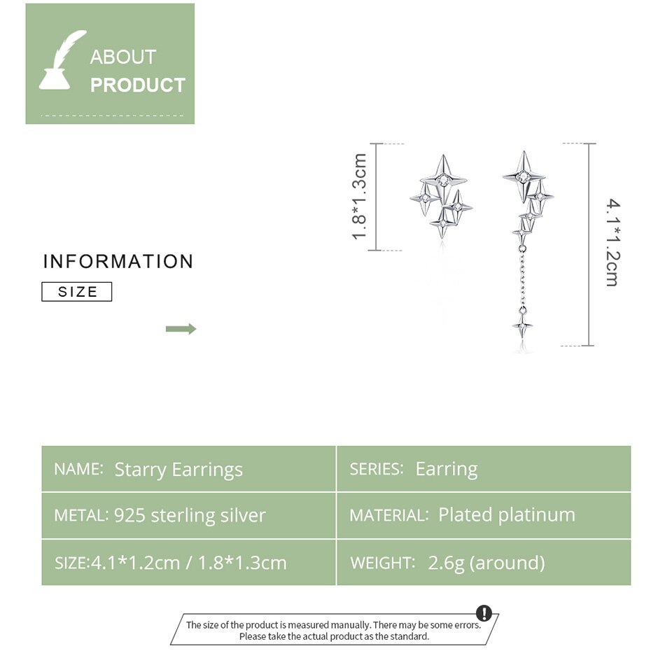 Bông Tai Bamoer Bạc Thật 925 Bse461 Chính Hãng Hình Sao Thời Trang Cho Nữ