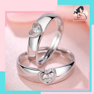 NHÃN ĐÔI TÌNH YÊU KIM CƯƠNG NHÂN TẠO TRÁI TIM (NEW)
