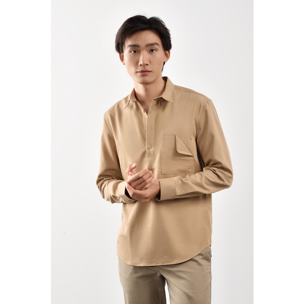 Áo Sơ Mi Nam Tay Dài Có Túi Form Regular - Routine 10S21SHL008