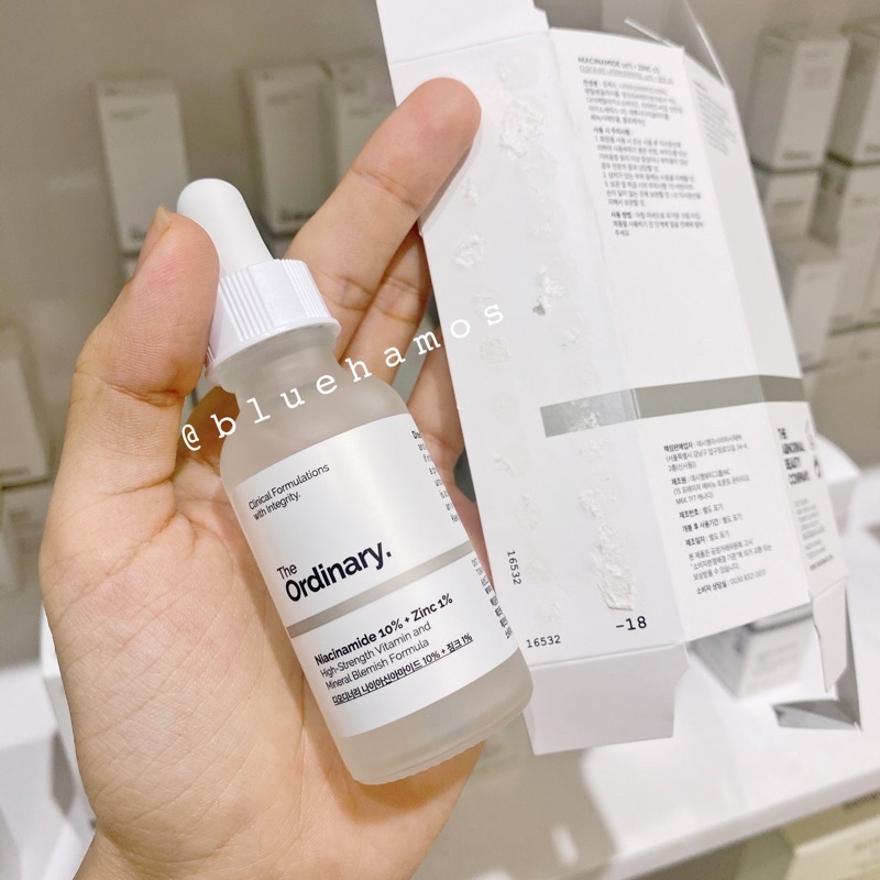 (Bản Hàn-Mẫu mới) Tinh chất Serum The Ordinary Niacinamide 10% + Zinc 1%