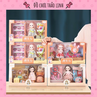 Bộ đồ chơi búp bê kèm phụ kiện xe đẩy búp bế bé gái xinh xắn cho trẻ sóc_toystore