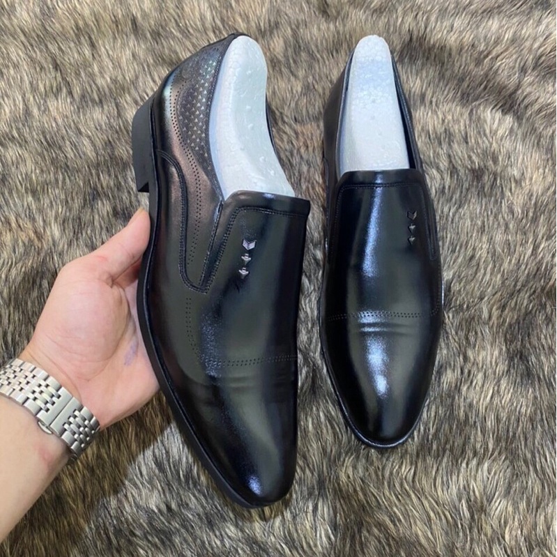 Giày Tây Nam Da Mềm Cao Cấp, Đế Cao Su Mềm Mã AHIP908 Bảo Hành Da 12 Tháng