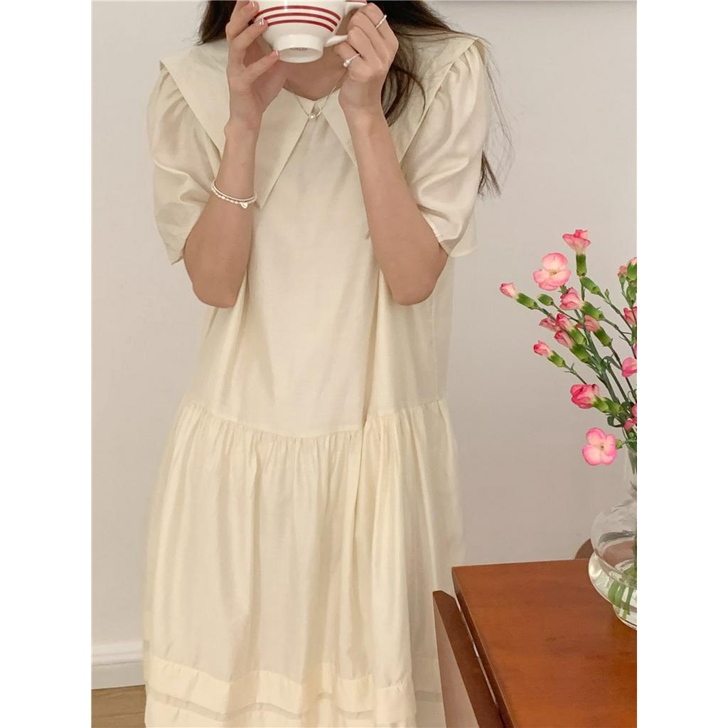 Đầm Dài Cổ Bẻ Thanh Lịch Phong Cách Retro 52581