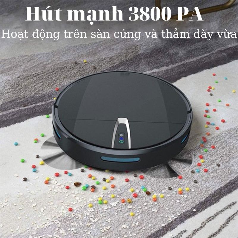 Robot hút bụi thông minh điều khiển từ xa không dây E02, tự động sạc, vệ sinh sàn nhà lên kế hoạch hút cho gia đình