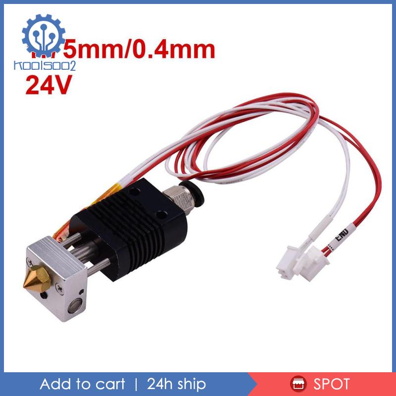 Bộ 2 Phụ Kiện Đầu Phun 0.4mm Vòi Phun 24V 40W Bằng Nhôm Cho Anet ET4