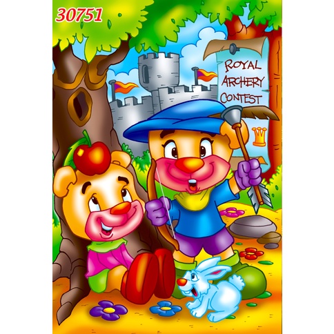 Tranh 3D Dán Tường HOẠT HÌNH không phai màu