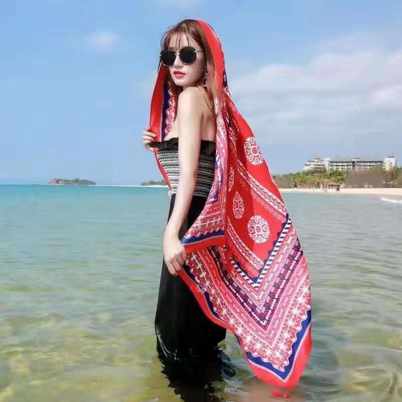 [SẴN ] Khăn choàng Boho thổ cẩm - Khăn choàng đi biển Hot trend sống ảo