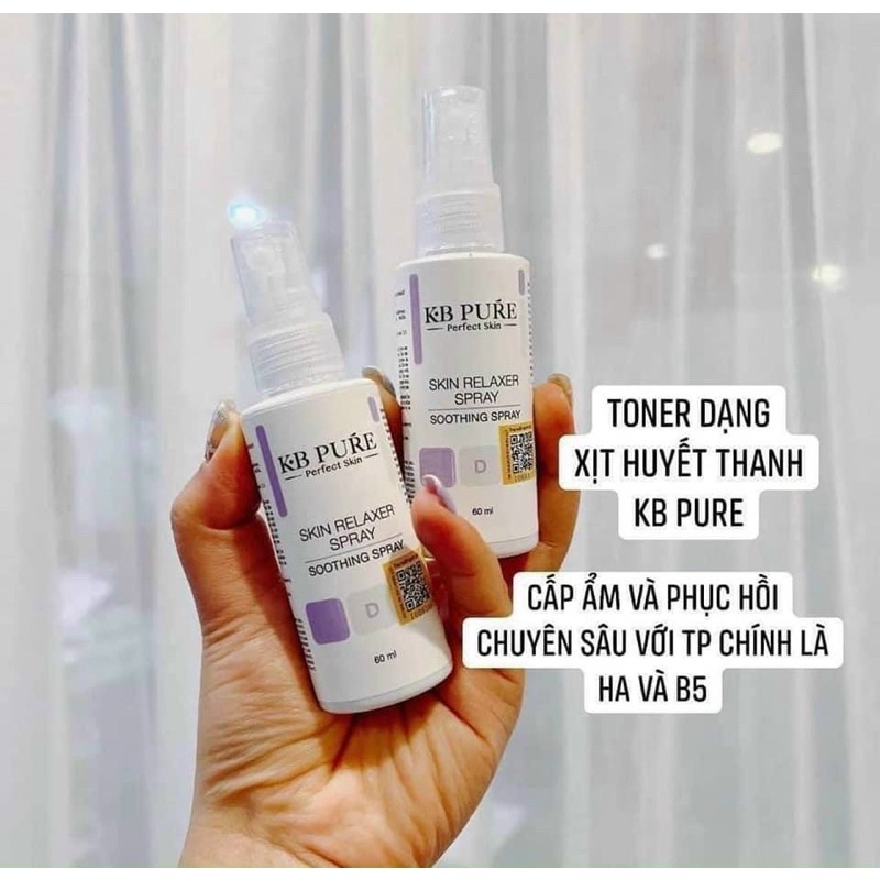 Xịt huyết thanh cấp ẩm, sát khuẩn và làm dịu khẩn cấp KB Pure Skin Relaxer Spray