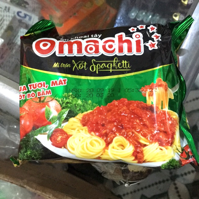 Mì trộn Omachi Sốt Spaghetti Gói 91g