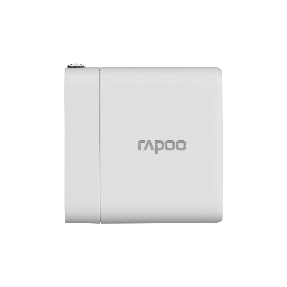 Cốc sạc Rapoo PA65 - Phích cắm có thể gập gọn, Công suất 65W, Đầu ra giao diện kép USB-C + USB-A